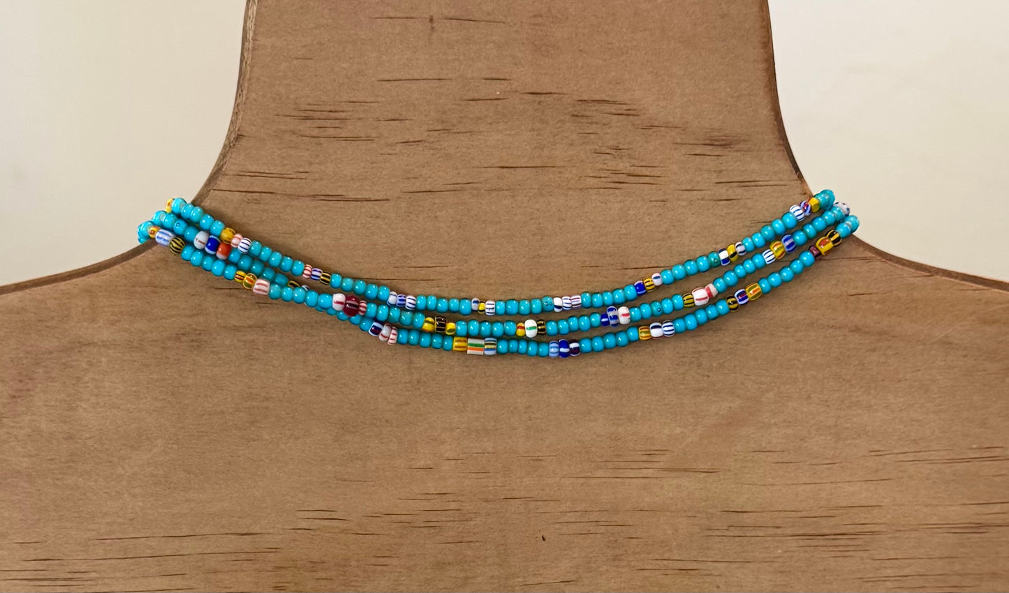 Three Five Chevron Sky Necklace