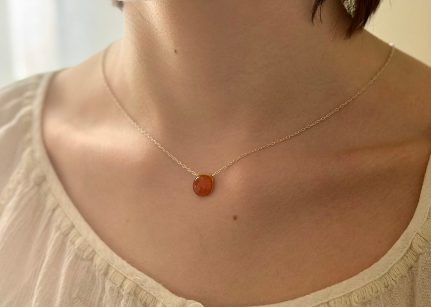 Aeris Agate Round Necklace