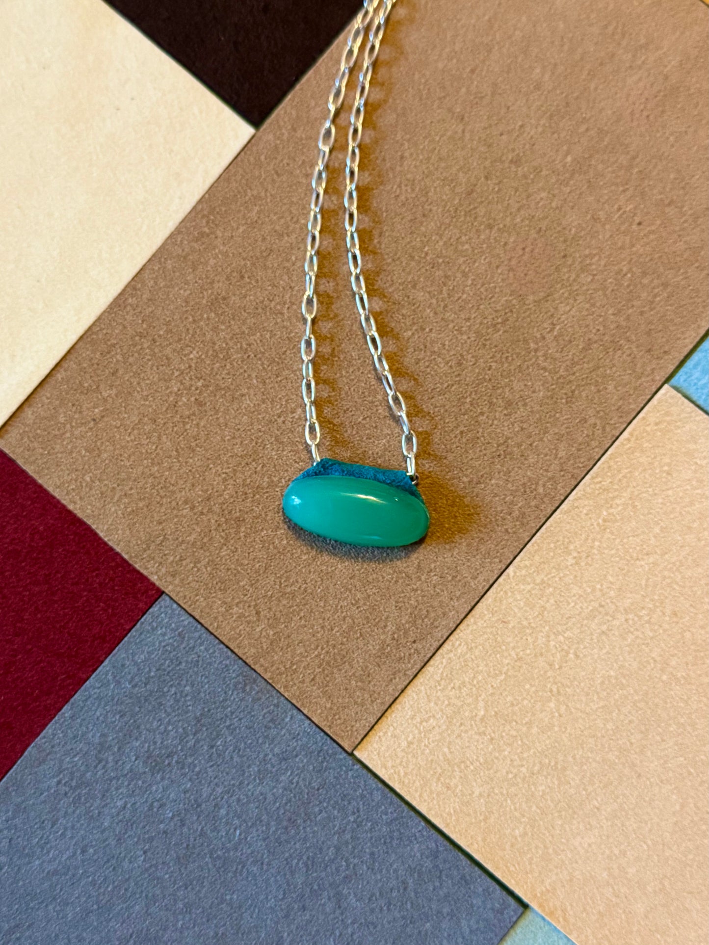 Aeris Chrysoprase Horizon Necklace