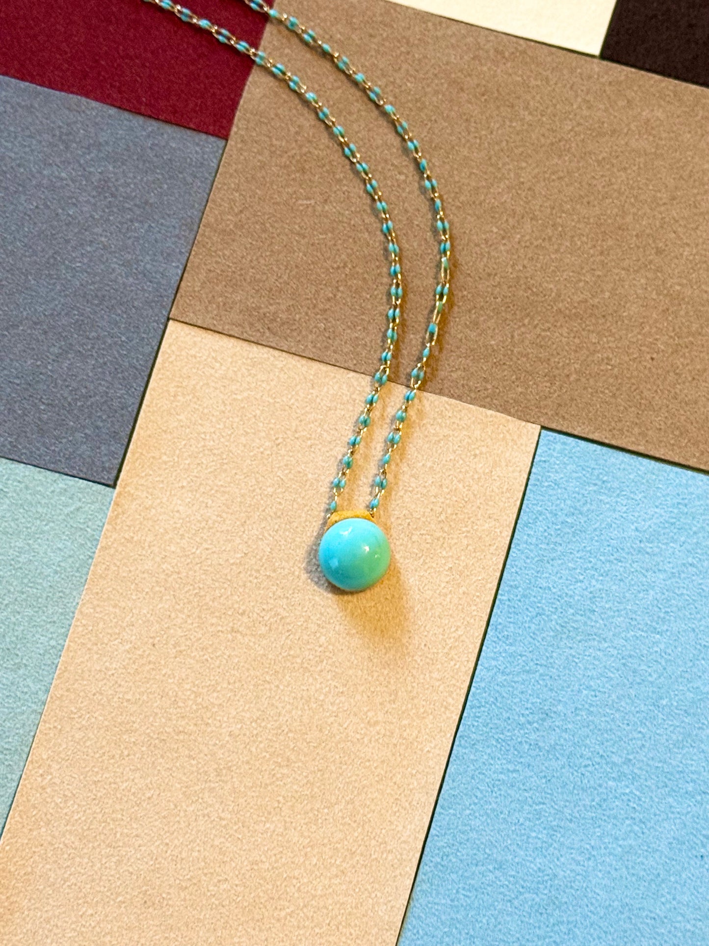 Aeris Turquoise Round Necklace
