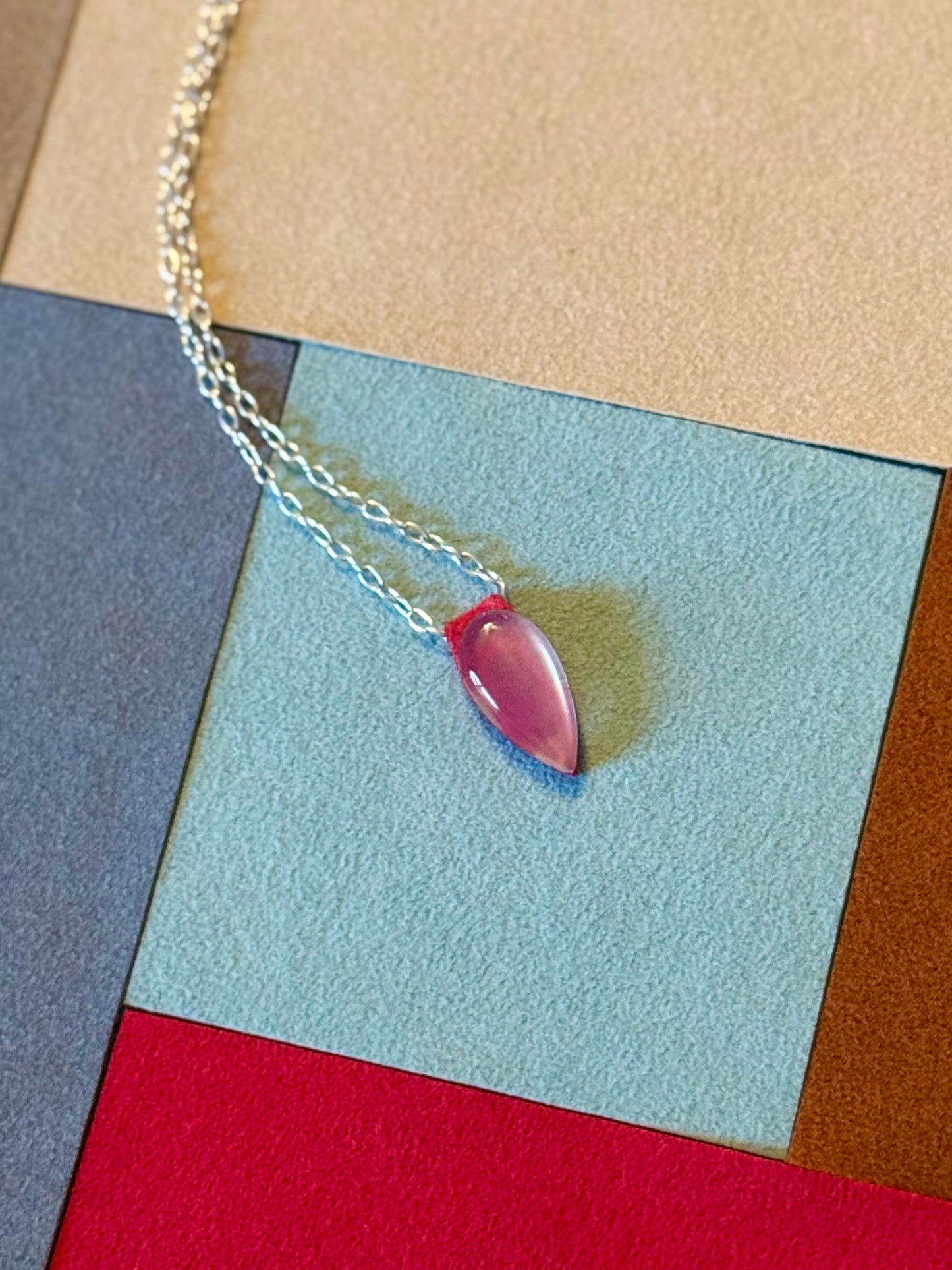 Aeris Moonstone Elongated Pear Necklace