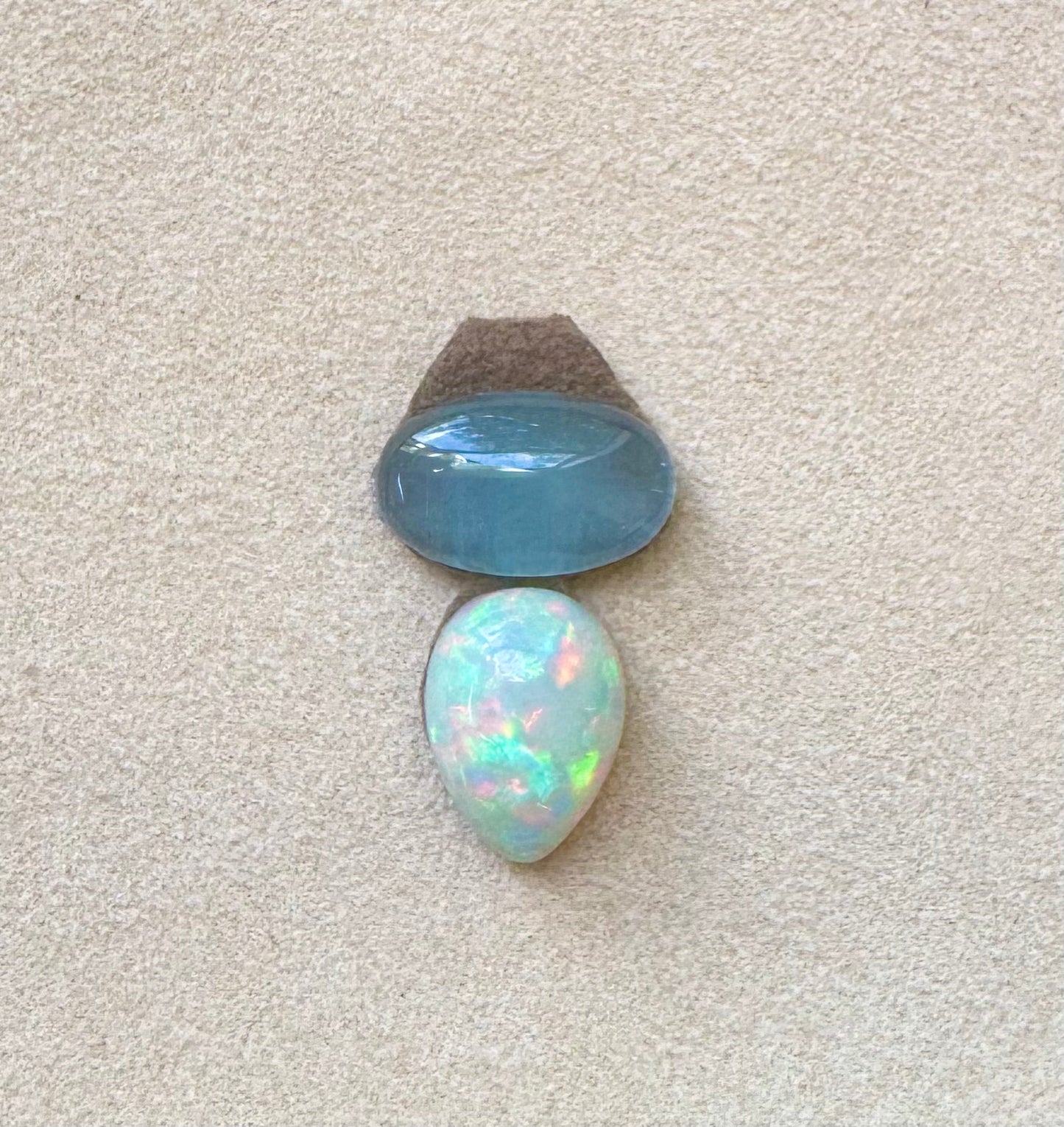Aeris Aquamarine & Australian Opal Pairing Necklace