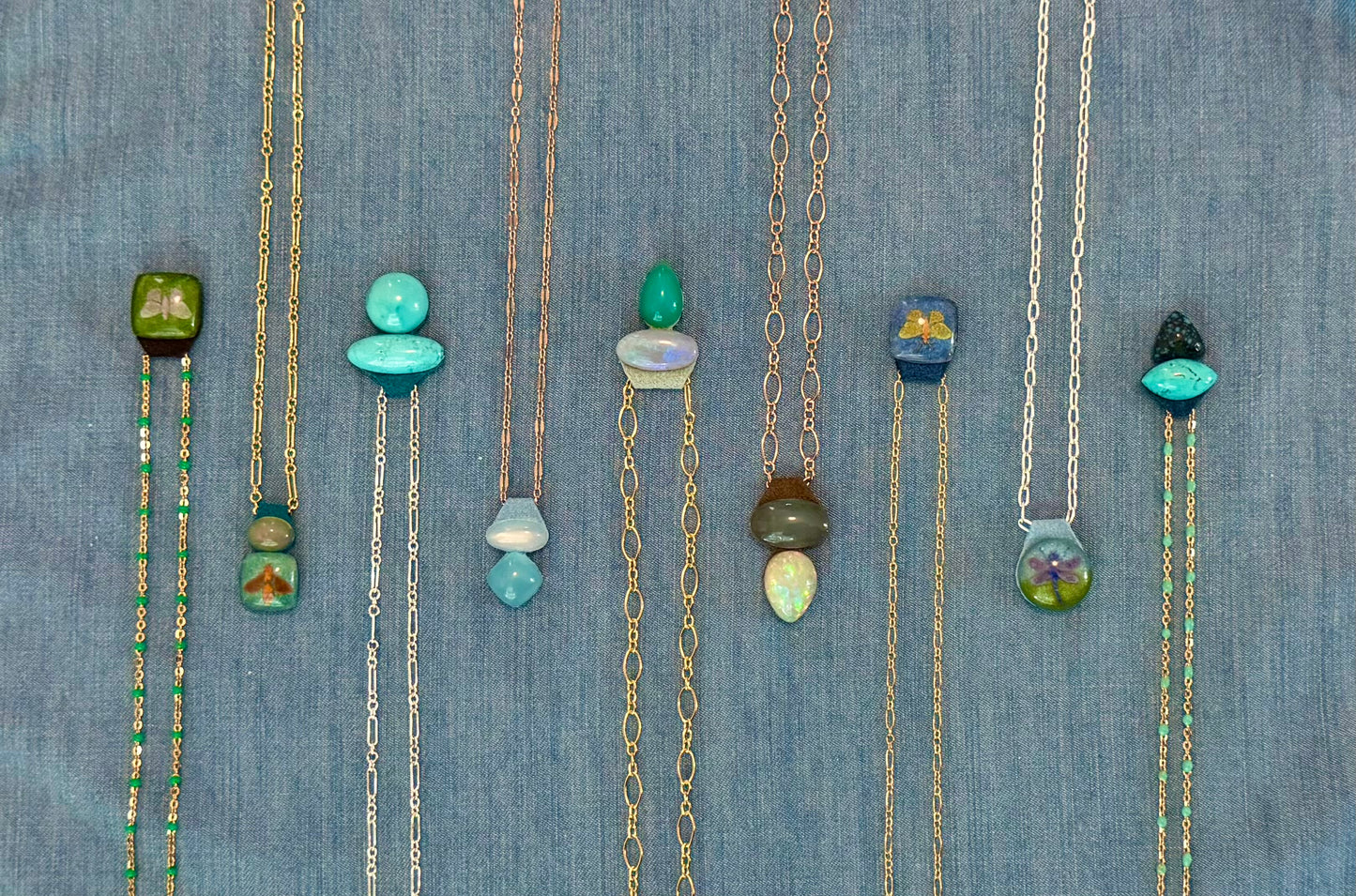 Aeris Moonstone Inlay Necklace Collection