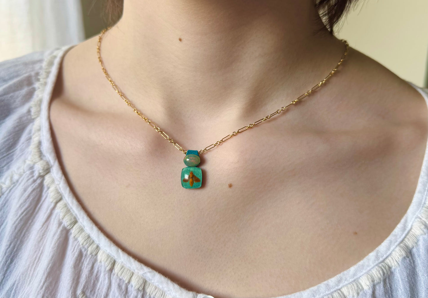 Aeris Moonstone Inlay Necklace Collection