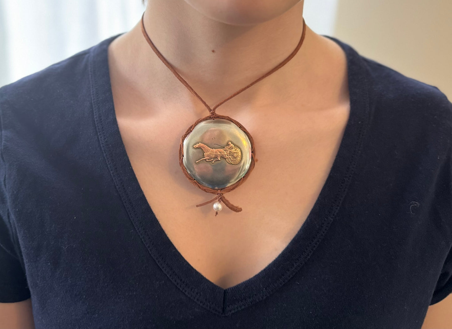 British Racing Pocket Watch Pendant