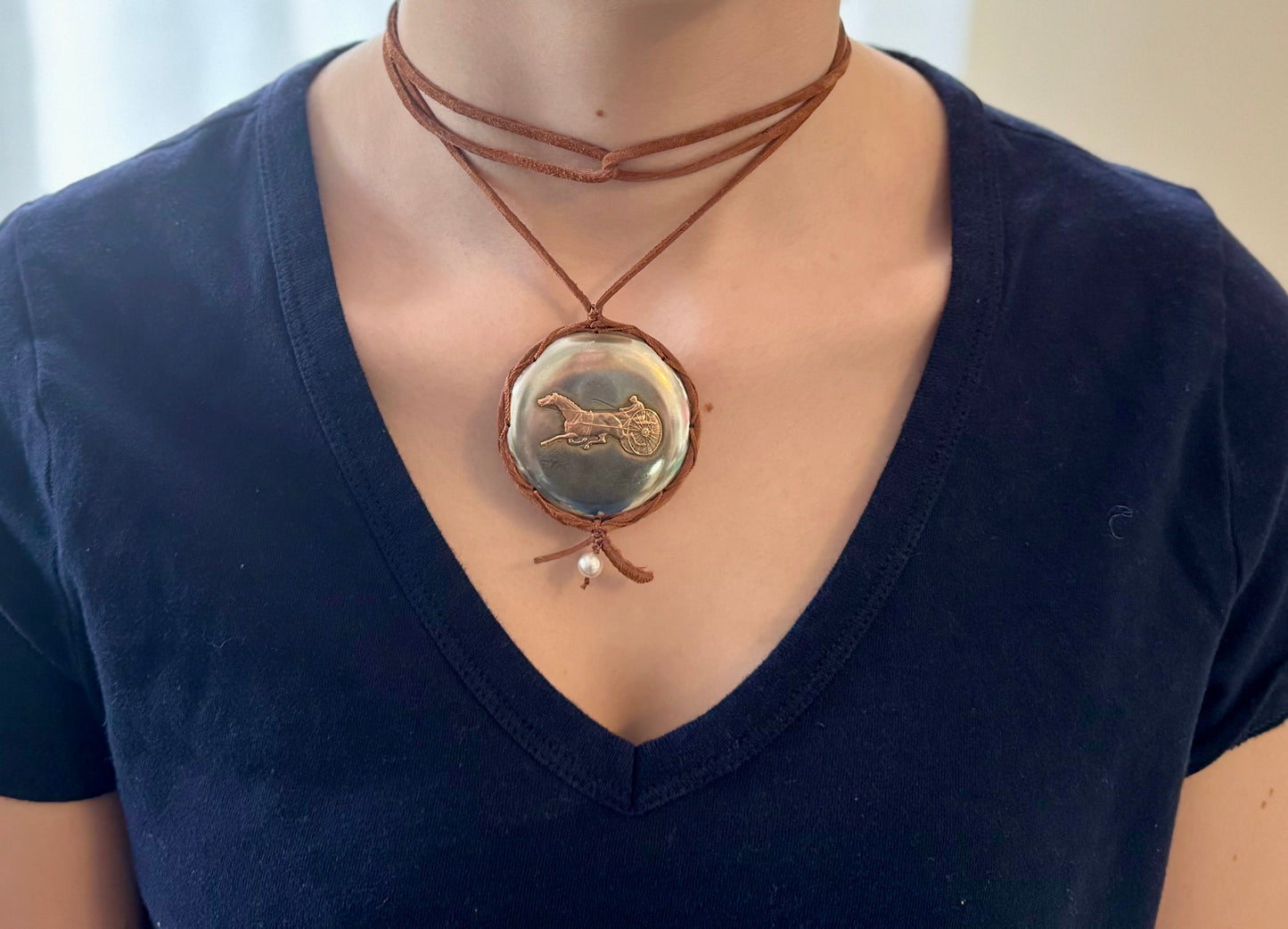 British Racing Pocket Watch Pendant
