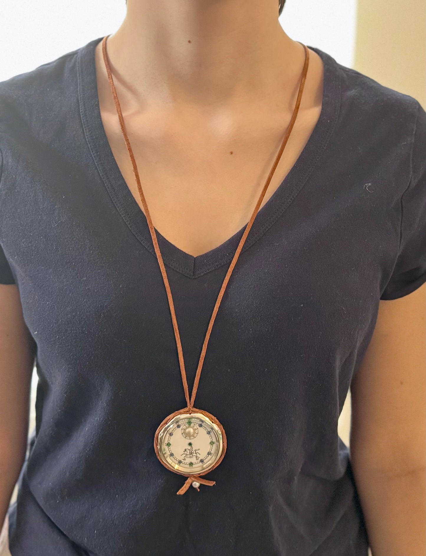 British Racing Pocket Watch Pendant